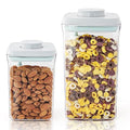 Pop Airtight Containers for Food Storage, Leakproof Air Tight Containers Pantry Storage Containers with Lids - Set of 2 (2.0Qt&0.9Qt) - color: 2 Pcs Set - 2Qt+0.9Qt
