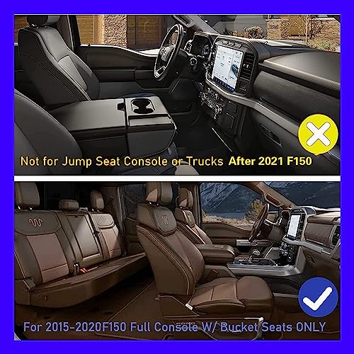 2018 F150 Console Tray Center Console Organizer Tray for 2015-2020 Ford F-150 Raptor Mid Armrest Glove Storage Box for Ford F150 2020 Accessories NOT for 2021 2022 F150 - color: 1520F150