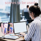 SAYEEC Sturdy Magazine Holder 4 Compartments Plastic Desktop File Organizer File Dividers Office Organizer Storage Document Magaizne Rack Display Box (Pink) - color: Pink-4 Sections