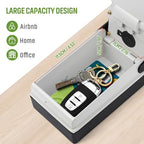 Key Lock Box for Outside with Light Up Dials - Sturdy Waterproof Combination Key Holder Wall Mount Key Storage Box for House Keys- Resettable Code Safe Security Outdoor LockBox Large Capacity
