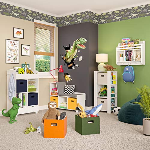 RiverRidge Folding Storage Bins with Handles Olive Cube Storage Organizer for Closet, Bedroom & Playroom - Closet Organizers and Storage Set of 2 - color: 2 Olive Bins