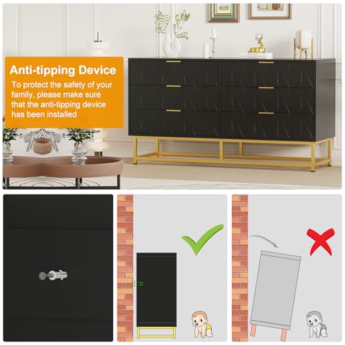 6-Drawer Fabric Dresser Organizer Chest - Small Storage Drawers for Bedroom, Closet and Living Room, Compact Clothing Storage Solution, Modern Narrow Nightstand End Table, Black - color: 6 Drawer-black
