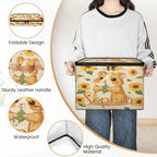 Custom Storage Basket with Name, Personalized Storage Bins with Zipper Lid, Foldable Fabric Storage Box Large capacity with Handle Sunflower Hamster - color: Option 23