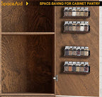 SpaceAid Spice Rack Organizer for Cabinet Door or Wall Mount (4 Pack) with 415 Spice Labels - Wood Hanging Seasoning Shelf for Cupboard Pantry or over the Stove - style: Empty Racks