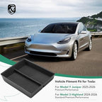YHTAUTO Center Console Lower Tray Fit 2024 2025 2026 Tesla Model 3 Highland, Center Control Console Lower Bottom Storage Box with Non-Slip Armrest Interior Accessories 1PC - style: 1PC Center Console Lower Tray