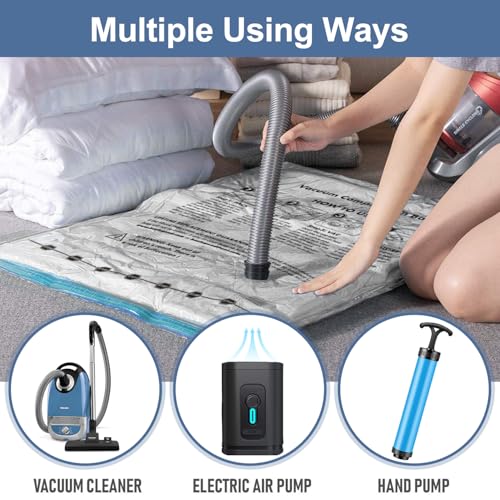 BoxLegend Vacuum Storage Bags with Large Hand Pump 30 Combo (4 Jumbo, 10 Large, 10 Medium, 6 Small) Thickened Vacuum Seal Bags for Clothing Space Saving for Clothes Pillow Comforters Bedding - size: 30 Combo