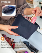 Tool Pouch Zipper Small Tool Bag Pouches Organizer Bag with Metal Carabiner, Nylon 1680D Heavy Duty for Wrenches, Screwdrivers, Pliers, Stationery & Office Supplies Pack of 1, Black, 11 Inch - color: 1 Pack, 11" Black