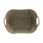 Household Essentials Brown Wicker Storage Basket with Handles Large | Natural Seagrass - color: Natural Seagrass