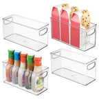 iDesign Slim Clear Plastic Stackable Storage Bin, Tall Narrow Organizer for Kitchen or Pantry, 4-Pack - style: Pack of 4