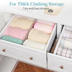 Vtopmart 8 Pack 6" Tall Upgrade Drawer Dividers for Big and Deep Drawer, 12.8"-22.3" Adjustable Expandable Dresser Drawer Organizer, Clear Plastic Separators for Dresser, Baby Supplies, Kitchenware - size: Tall-6"