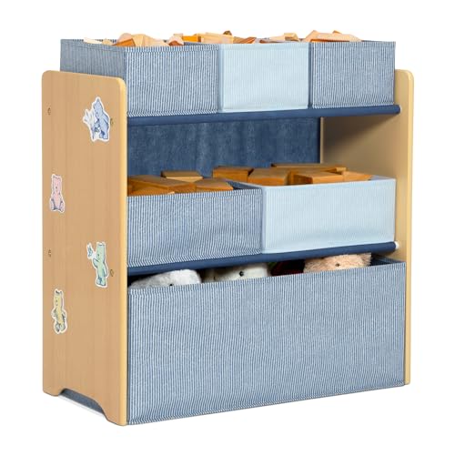 Delta Children - GapKids 6 Bin Toy Organizer - Greenguard Gold Certified, Indigo Blue - color: Indigo Blue