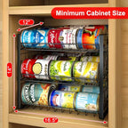 3 Tier Stackable Can Rack Organizer for Pantry, Adjustable Can Holder for Various Ounce of Canned Food Soup Goods Soda Drink, Rolling Tiered Can Dispenser for Kitchen Cupboard Cabinet, 2 Pack - style: 3-Tier 2-Pack
