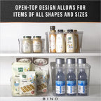 BINO | Plastic Storage Bins, X-Small - 5 Pack | THE LUCID COLLECTION | Multi-Use Built-In Handles BPA-Free Clear Storage Containers | Fridge Organizer | Pantry & Home Organization - size: 5PK - X-SMALL