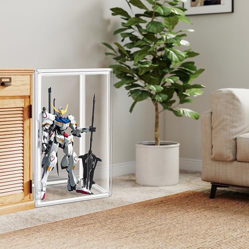 1 Pack Extra XXXXX-Large Tall Boot Storage 13.8”x 12.2”x 23.6" Acrylic Display Case Long Tall Boot Shoe Storage Box Clear Giant Figure Collection Showcase with Magnetic Lid - color: Clear, size: XXXXX-Large