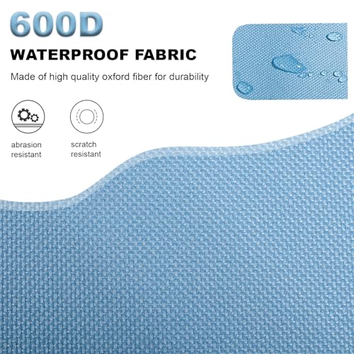 JiatuA Car Trunk Organizers and Storage Collapsible Multi Compartment Container Box, Adjustable Car Accessories for SUV Sedan Truck, Large Size, Light Blue - color: Light Blue, size: Large