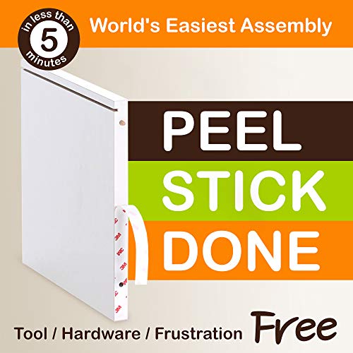 Way Basics Closet Organizer and Storage - Modular Connect Door Cube (Tool-free Assembly),11.2"D x 11.2"W x 12.6"H, White - color: White