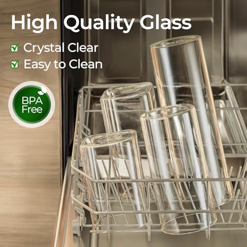 ComSaf 1.9 Qt Glass Storage Containers with Lids, Glass Jars with Lids, Clear Food Storage Jar, Square Canister Set of 3, Pantry Organizers and Storage for Flour Rice Pasta Tea Coffee Bean - size: 1.9Qt*3