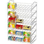 Deco Brothers Stackable Can Rack Organizer for Kitchen and Pantry, Holds Upto 36 Cans, Chrome Finish - color: Chrome
