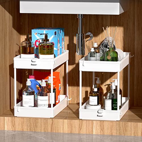 SPACEKEEPER Storage Cart, 4-Tier Mobile Shelving Unit, Bathroom Rolling Cart Utility Storage Organizer Shelf for Kitchen Living Room Bathroom Laundry Room & Dressers, White - color: White, size: 4 Tier
