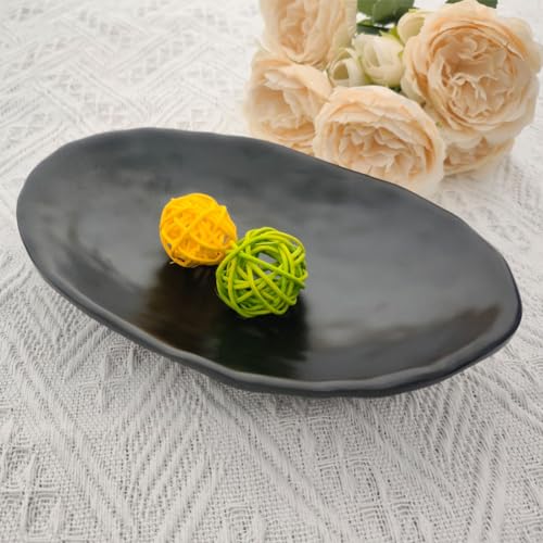 Black Ring Dish,Jewelry Tray Key Dish Tray Organizer,Dresser Decor entryway Key Bowl,Catch All Bowl Decorative Trinket Dish Housewarming Gift 7.4inch