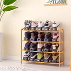 One-Piece Shoe Slot Organizer 10 Pack, Space-Saving Stackers for Closet, Entryway & Shoe Rack | No Assembly Needed - color: Black