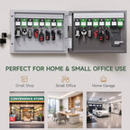 WeHere 16-Key Key Lock Box Wall Mount – Smart Key Cabinet with App, Keypad, Bluetooth & WiFi Unlock (Sold Separately), Key Organizer for Home, Access Log Tracking Key Management for Small Office - size: 16 Key Box (Smart)