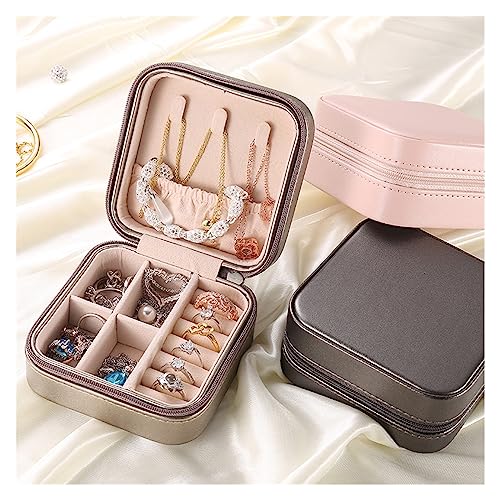 Portable Double Layer Jewelry Box for Women & Girls - Small Travel Organizer for Bracelets & Earrings - Compact Storage Solution for Accessories