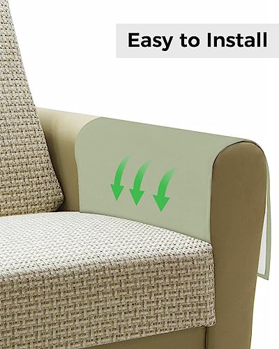 Sage Green Remote Control Holder for Bed Recliner Sofa Armrest Organizer, Farmhouse Sage Green Decor Couch Caddy Bedside Storage with 4 Pockets for Magazine/Phone/Cup 13"x35" - color: Sage Greensdy0872, size: 13 x 35 Inch
