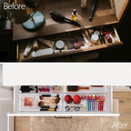 Ohlove 6 Pcs Large Clear Plastic Drawer Organizers Tray 15" x 6.3" Storage Bins with 25 Pcs Non-Slip Pads for Makeup, Jewelries, Kitchen Utensils, Bathroom and Office - size: 15"x6"