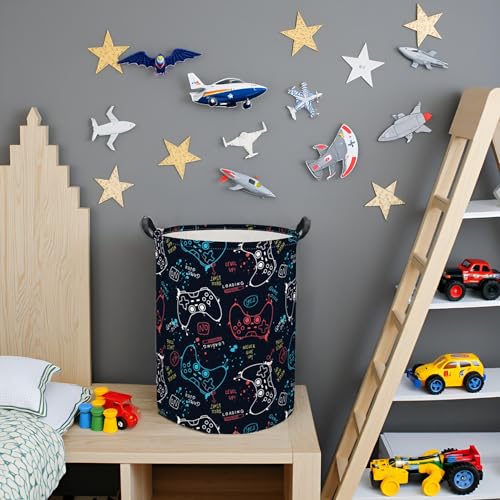 Game Laundry Basket Boys Kids Baby Laundry Hamper Dirty Clothes Organizer Toy Storage Bin Nursery Hamper for Bedroom Room Decor(Game) - color: Game