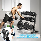 Dumbbell Rack Home Gym Adjustable Weight Rack Dumbbell Storage Rack Multi-layer Weights Stand for Dumbbells/Kettlebells/Weight Plates and Weight Bar(Rack Only)