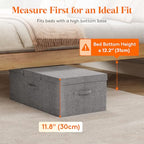 Lifewit 100L Under Bed Storage Containers, 11.8 Inch Tall Underbed Clothes Storage Organizer Bin with Sturdy Sidewalls, Bottom, 3 Lids, Deep Storage Drawer for Clothes, Shoes, Blankets, Pillows 2 Pack - size: 100L