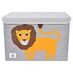 CLCROBD Foldable Large Kids Toy Chest with Flip-Top Lid, Collapsible Fabric Animal Toy Storage Organizer/Bin/Box/Basket/Trunk for Toddler, Children and Baby Nursery (Lion) - color: Lion
