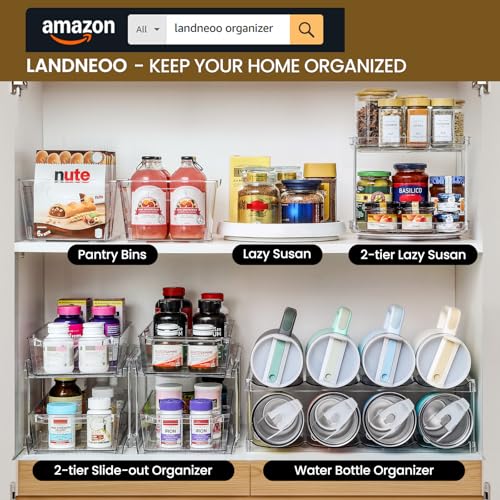 2 Set 2 Tier Non-Skid Acrylic Lazy Susan Turntable Organizer - Rotating Spice Rack - Spinning Organization for Kitchen, Pantry, Countertop, Closet, Bathroom, Vanity, Medicine Cabinet Organizing,9.25'' - size: 9.25in-2 Set