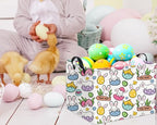HIYAGON Rectangular Easter Gift Basket Kids Storage Organizer Bins Bedroom(Cartoon Easter Bunny) - color: Cartoon Easter Bunny
