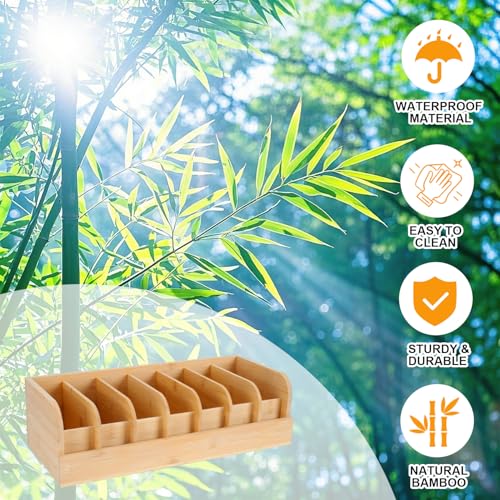 GTI Belt Organizer, 7 Compartments Belt Organizer for Closet and Drawer, Bamboo Display Case for Tie and Belt, Belt Storage Organizer for Men Women (Wooden) - color: Wood, size: 7 Compartments