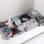 8pcs Drawer Organizers, Separators, Storage Box,Felt Storage Bins Inserts Tool Containers Toy Basket Shelf Cubes Foldable Drawer Dividers Desk Organisers - Grey
