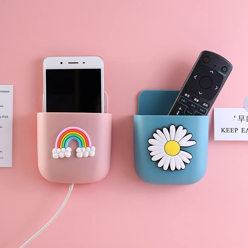 2 Pcs Remote Control Holders,Cute Pen Holder for Wall,Pink Pencil Holder For Wall,Pen Organizer for Wall,Remote Control Holder Wall Mount