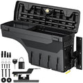 oEdRo Truck Bed Storage Tool Box Fits 2015-2026 Ford F150 Passenger Side, 180 Degree Rotation Rear Tool Boxs with Lockable Lid & Password Padlock, Black Waterproof Wheel Well Storage - size: Passenger Side