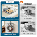 95L Under Bed Storage Bag, Under Bed Storage Containers, Clear Storage Bags for Clothes Quilt Pillow Wreath Blanket Storage or Closet Organizer Home Storage - style: 1-Pack