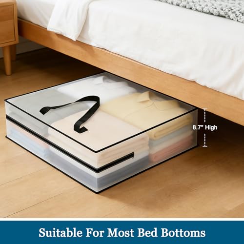 95L Under Bed Storage Bag, Under Bed Storage Containers, Clear Storage Bags for Clothes Quilt Pillow Wreath Blanket Storage or Closet Organizer Home Storage - style: 1-Pack