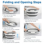 28L Laundry Basket Collapsible, Plastic Laundry Baskets Foldable Clothes Basket, Pop-Up Clothes Hamper for Household Family Room Organization, Portable Storage Container Outdoor Camping Home RV - size: 28L