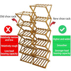 Shoe Rack - Foldable Vertical Shoe Rack for Entryway,Durable and Easy to Assemble,Applicable to Home Entrance, Closet and Bedroom (Nature-5 Layers) - color: Nature-5 Layers