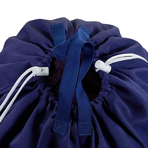 Household Essentials 136-1 Set of 2 Large Laundry Bags with Handles and Drawstring | Blue and Beige - style: 2-Pack
