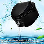 Black Denture Soaking Container Partial Denture Case, Orthodontic Retainer Cleaning Case Denture Cleaner Container Dentures Teeth Cup with Strainer and Lid Waterproof - color: Black