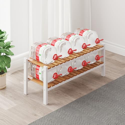 Bamboo Shoe Rack Organizer for Closet and Entryway-Space-Saving Narrow Shoe Stand-Versatile Shoe Holder for Door or Closet Shelf,Garage Bedroom can Freely Stack DIY Small Shoe Racks 3 Tier Mixed color - color: White+natural Color, size: 3-Tier