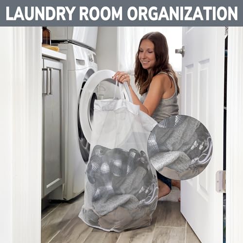 Goodpick Laundry Basket with Wheels, 75L Laundry Hamper for Dirty Clothes, College Dorm Essentials, Clothes Hamper for Livng Room, Grey&White - color: Grey & White