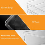 Clear Plastic Drawer Organizer Set for Kitchen, Bathroom, Office, Cosmetics & Tools - Multifunctional Storage Trays with Adjustable Dividers, Space-Saving Transparent Design (Clear, 9 Pcs) - size: 9 Pcs