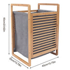 One-Section Organizer Storage Shelf with Bamboo Frame and Baskets Storage Drawers Unit,Laundry Towel Hamper Cabinet Tower One Part Compartment Sorter Basket - style: 1-Section,Style 1
