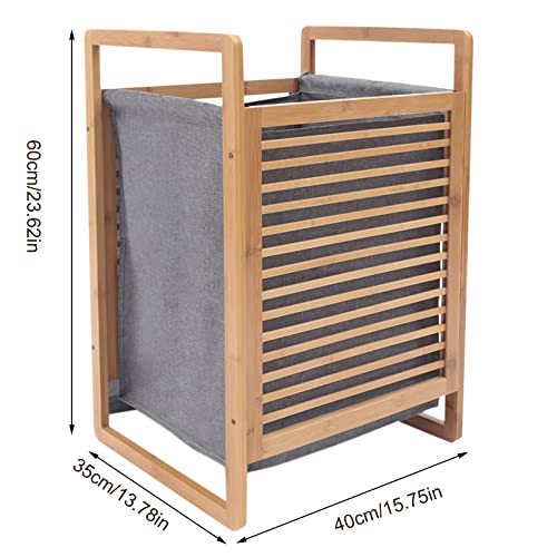 One-Section Organizer Storage Shelf with Bamboo Frame and Baskets Storage Drawers Unit,Laundry Towel Hamper Cabinet Tower One Part Compartment Sorter Basket - style: 1-Section,Style 1